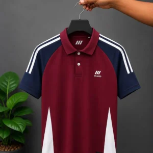 RELAXED POLO T-SHIRT(meroon)