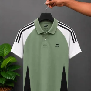 RELAXED POLO T-SHIRT(light olive)