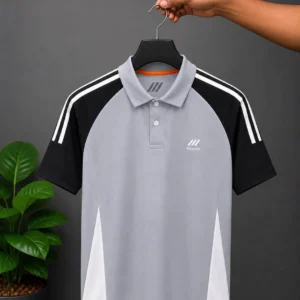 RELAXED POLO T-SHIRT(silver)